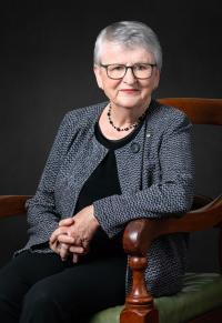 Photo of The Hon Virginia Bell AC, SC sitting in a chair